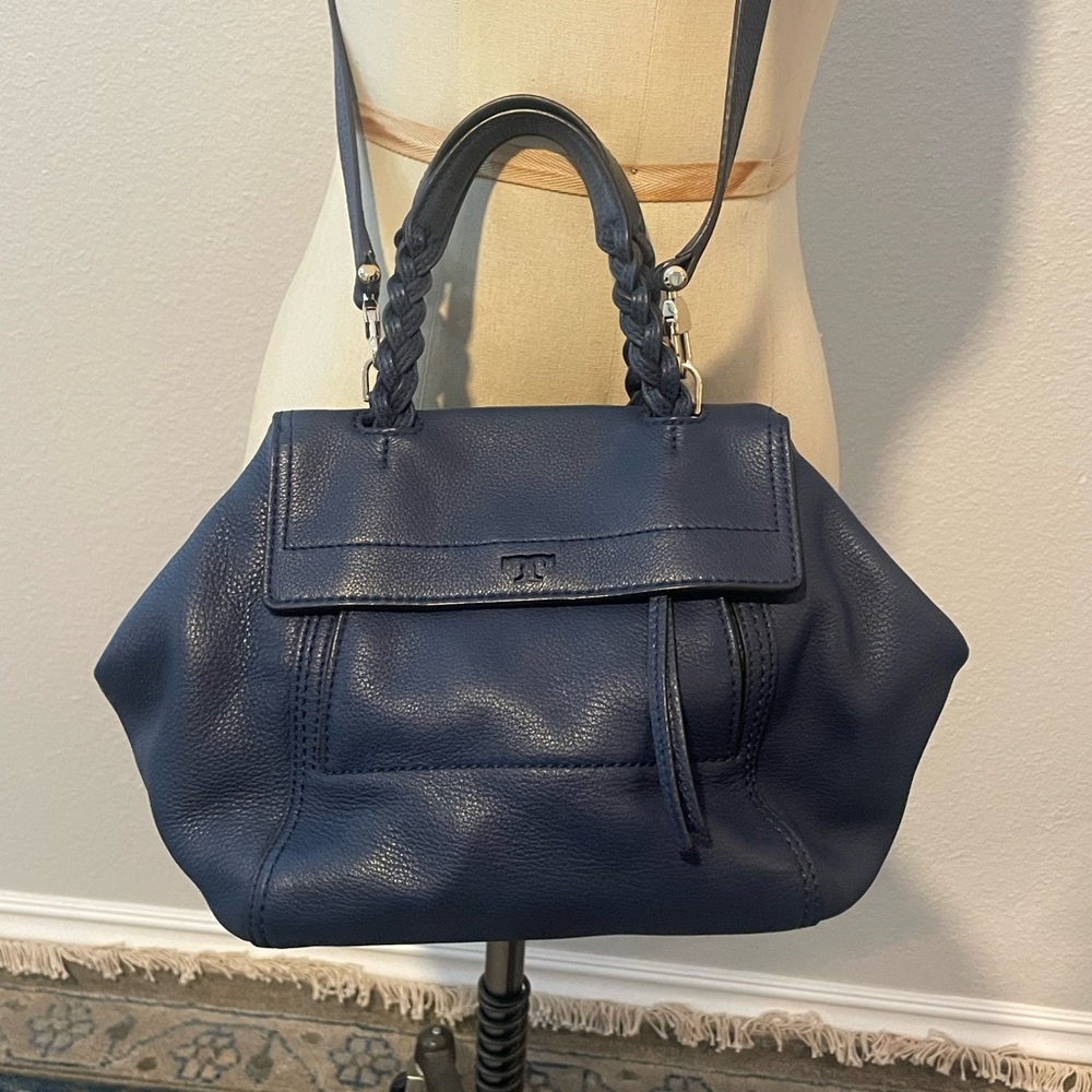 Tory Burch Half-Moon Leather Top Handle Bag